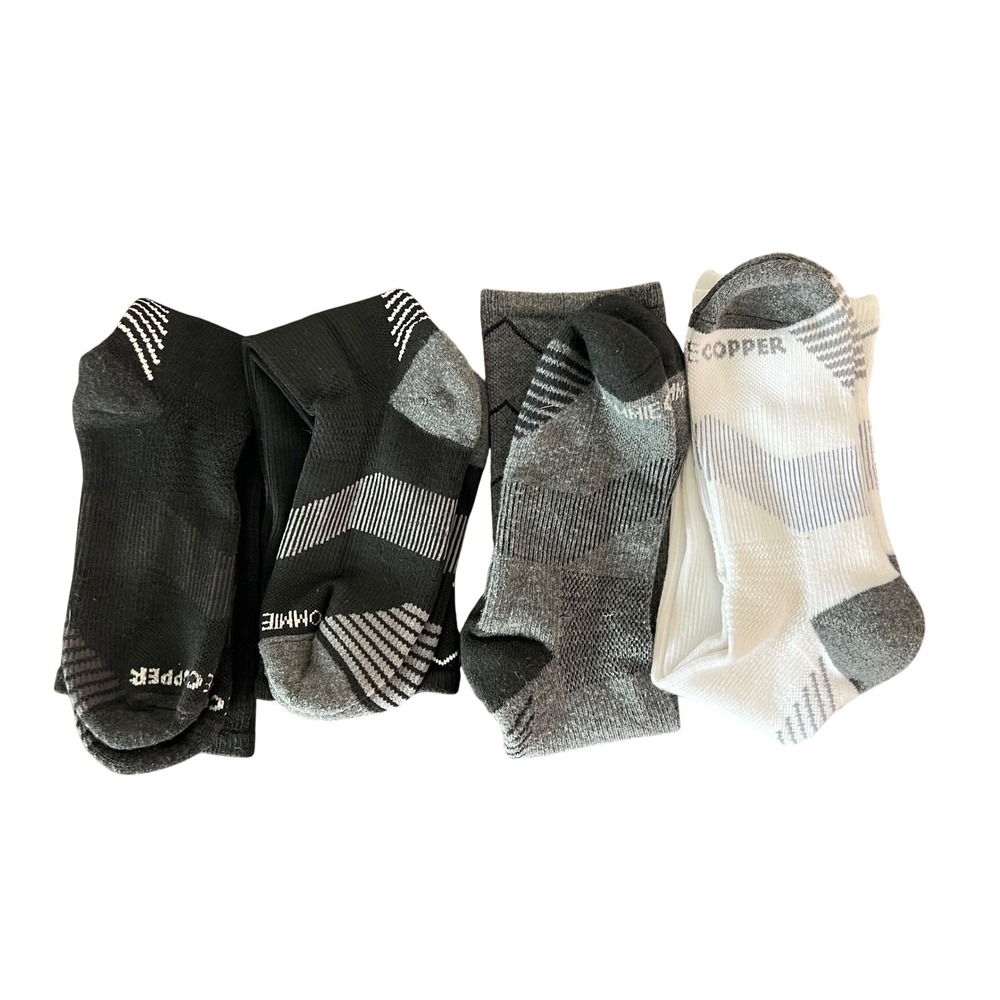 Tommie Copper Womens 4-Pack Compression Over-the-Calf Socks Multi M 7-9.5 Open